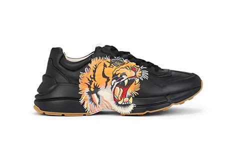 gucci scarpe rhyton|Gucci rhyton tiger print.